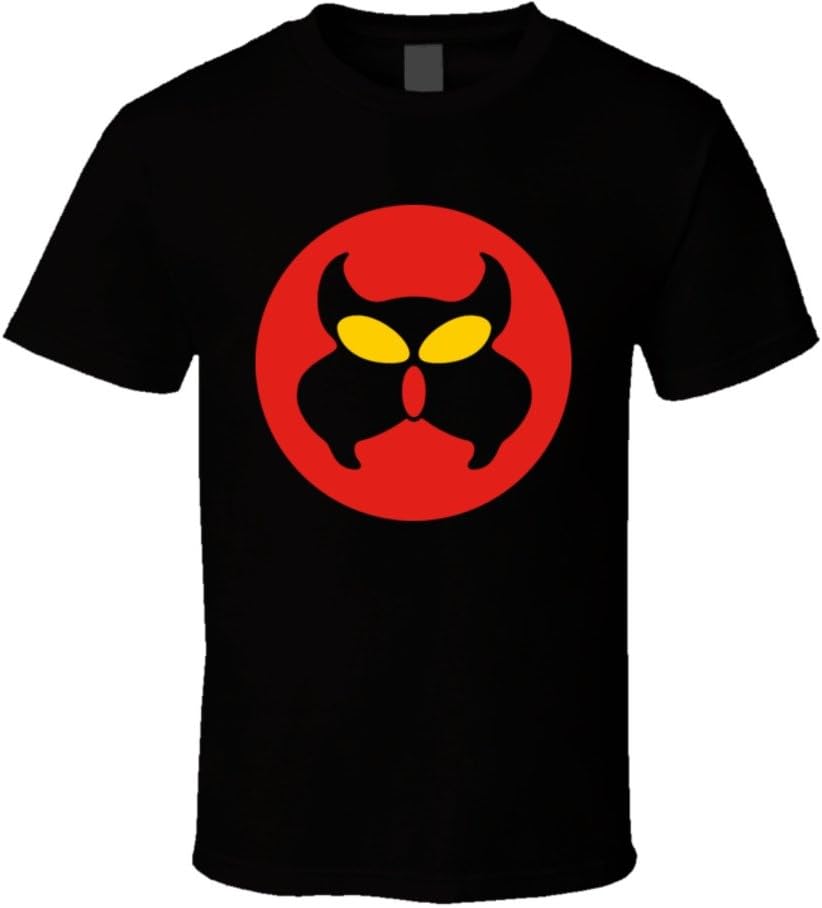 Demon Face Red Circle Graphic T-shirt