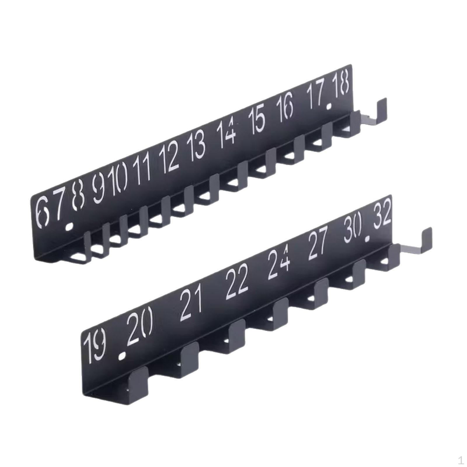 

2Pcs Wall Mount Wrench Organizers Tool Space Saving 6-18 19-32 Efficient Hanging Hooks