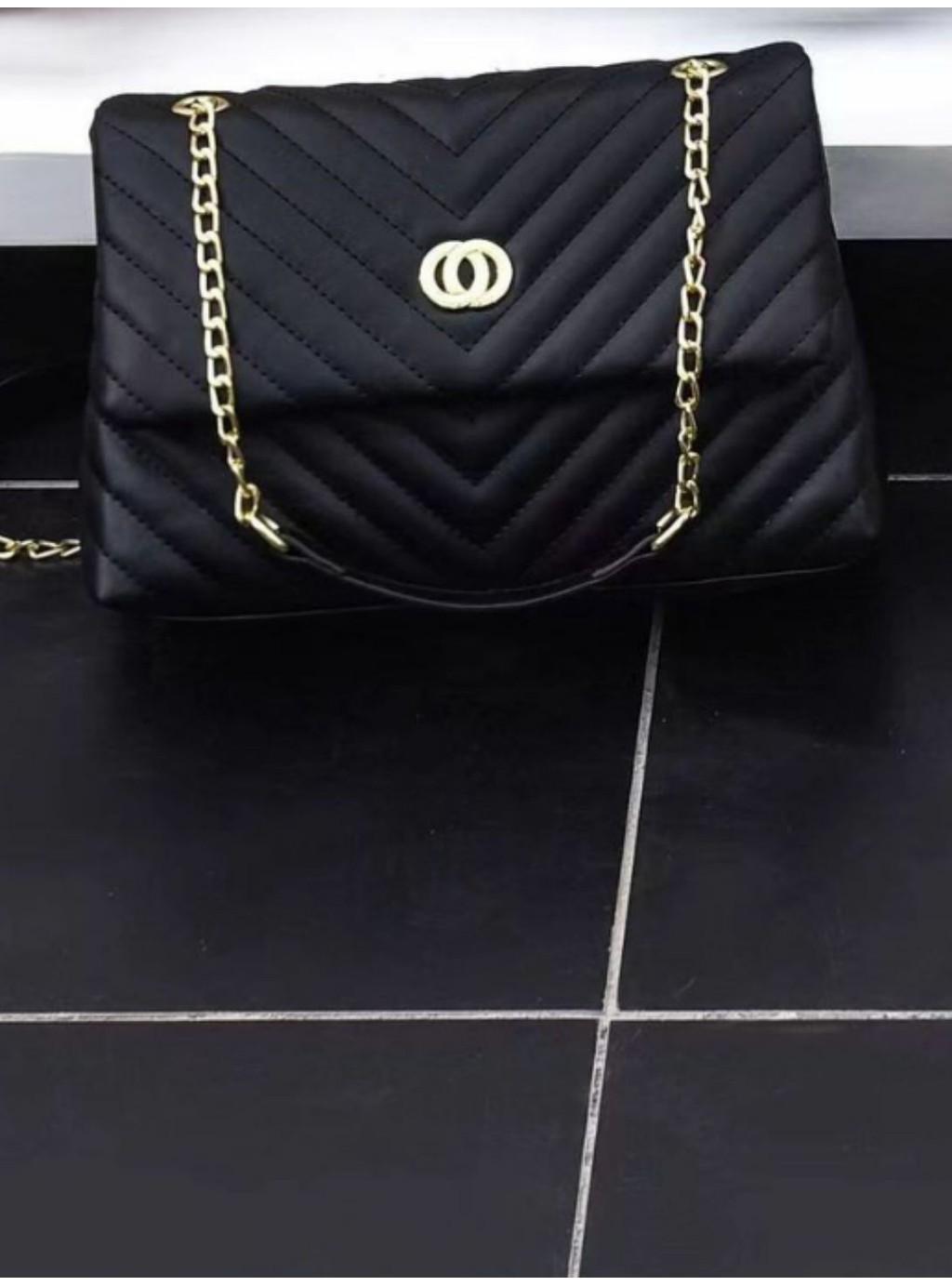 Fashionable Women s Quilted Chain Shoulder Bag Stylish Versatile Crossbody Purse In Various Colors чёрный
