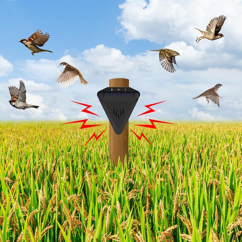 Solar Animal Repellents Repelling Solar Alarm Bird Repeller with 13 Modes of Sound Playback Bird Dog Repellent forOutdoor Garden