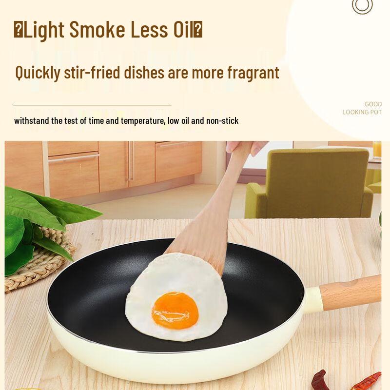 

30cm Aluminum Alloy Flat-Bottom Frying Pan