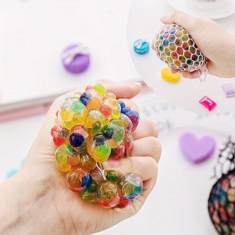 Regenbogen-Perlen Squishy Stressball - Fidget Sensorisches Klebriges Spielzeug, Stressabbau für Erwachsene, Perfekte Partygeschenke & Geschenke