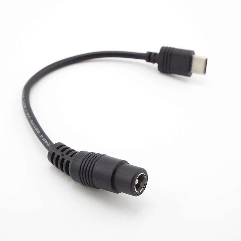 DC Type-c Female To 5.5*2.1 Female Cables 5521 Power Jack DC Power Conector 5.5x2.1 Adapter USB Type C Converter