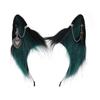 Lovely Furry Ears Headband Anime Plush Headband Role Play Party Costume Headdress Female Girl Cosplay Headgear Accessory Green-Good