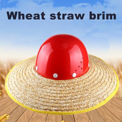 Bauhelm Sonnenschutz Universal Vollrand Schutzhelm Sonnenschutz Stroh