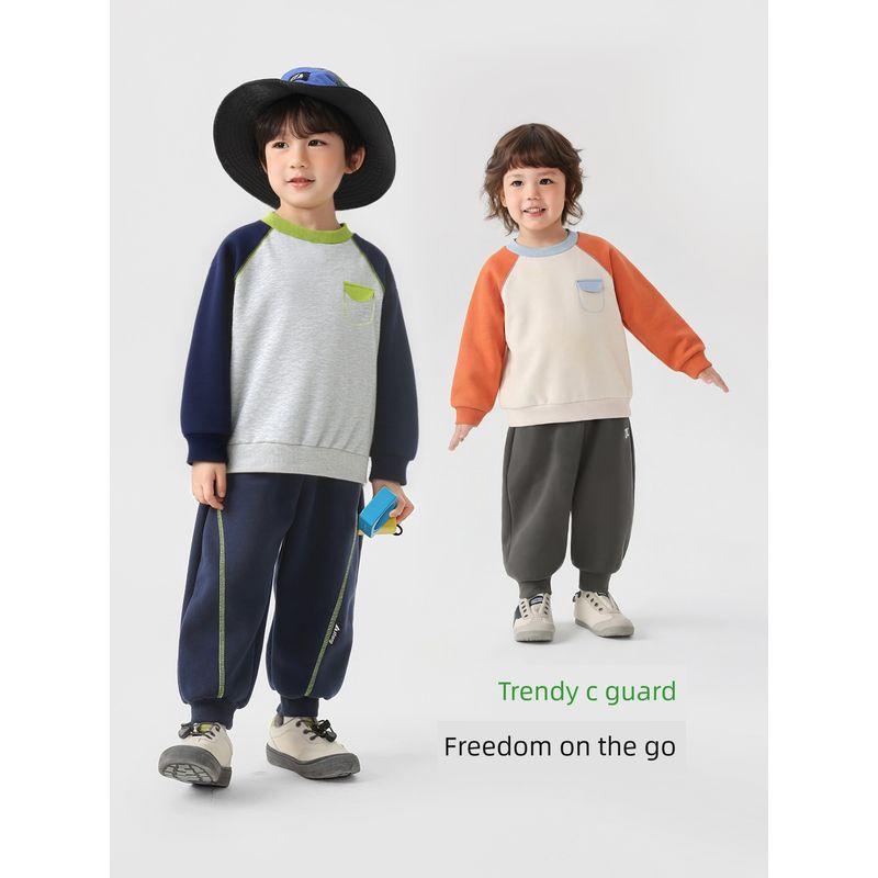 Right European Style Boys' Casual Sweatshirt Children's Spring and Autumn Pullover Long-Sleeve Top 2026 New Children's Clothing Baby Clothes