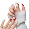 Women Mid‑Long Press‑On Nails Pure‑Handmade Christmas‑Theme Autumn‑Winter False Nail Tips