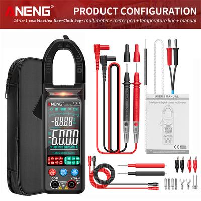 St212 Digital Clamp Meter 6000 Counts Dc/ac Current 400a Amp Multimeter Large Color Screen Voltage Tester Car Hz Ncv Ohm