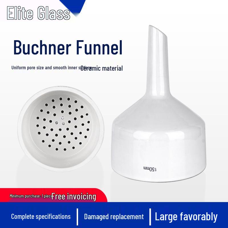 Multi-Size Ceramic Buchner Funnel: 60mm to 200mm Suction Filtration Funnel with Leak-Proof Filter