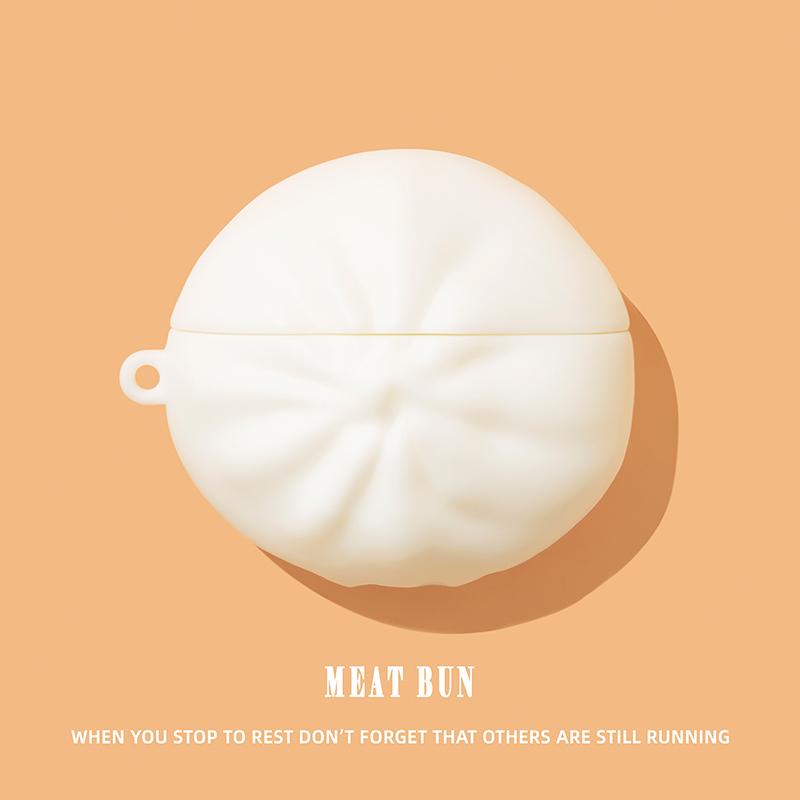 3D Dumpling Kinesisk Matdeksel for AirPods 4 Silikon Mykt Deksel for Apple AirPods Pro 2 Ladeboks Tegneseriedeksel for AirPods 3