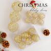 Christmas Ball Decoration Set With Metallic Hollow Ornaments For Holiday Home Decor