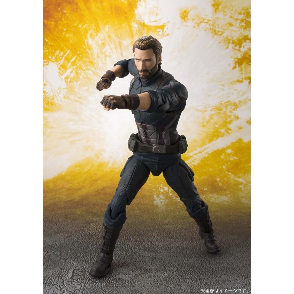 Tamashii Nations S.H. Figuarts Avengers Captain America Infinity War PVC ABS Movable Figure 155mm