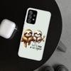 Animal Cute Cartoon Sloth Coffee Phone Case Cover for Samsung Galaxy A12 A22 A32 A52 A72 A02S A51 A50S A31 A20S A10S Note 20 Ult