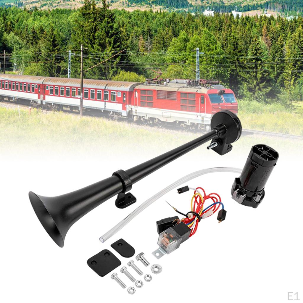 17.7 Inch Loud 150db 12V Air Horn Kit Vehicles Van Train Speaker Set