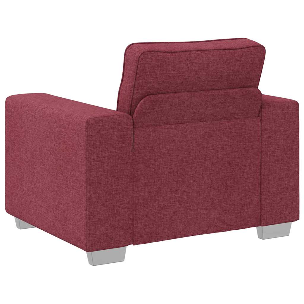 Armchair in Wine Red 100 cm Fabric