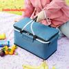Insulated Picnic Basket Foldable Storage Ice Pack Portable Hand-held Picnic Bag Foldable Storage Basket Hand-held Storage Basket