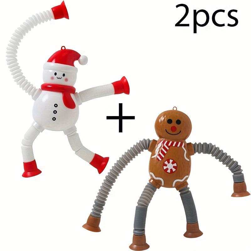 

2pcs Santa Claus Toys Retractable Decompression Toys Santa Claus/Snowman/Elk/Gingerbread Perfect for Christmas Decoration 2pcs