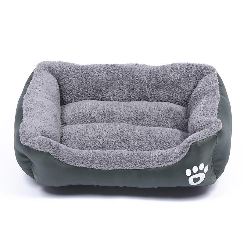 Winter Warm Semi-Enclosed Cat Mat Bed - Machine Washable, Square Pet Nest & Dog Cushion