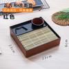 Japanese Style Cold Noodle Dish Paired with Bamboo Mat Plate and Japanese and Korean Tableware