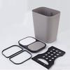 Coș de Gunoi Dreptunghiular Plastic Cu Buton Push Compartiment Dublu 12 litri Reciclare Coș de Deșeuri Coș de Gunoi dropshipping
