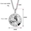 12 Zodiac Sign Necklace for Women Men Stainless Steel Constellation Pendant Chain Choker Lovers Birthday Jewelry Gift