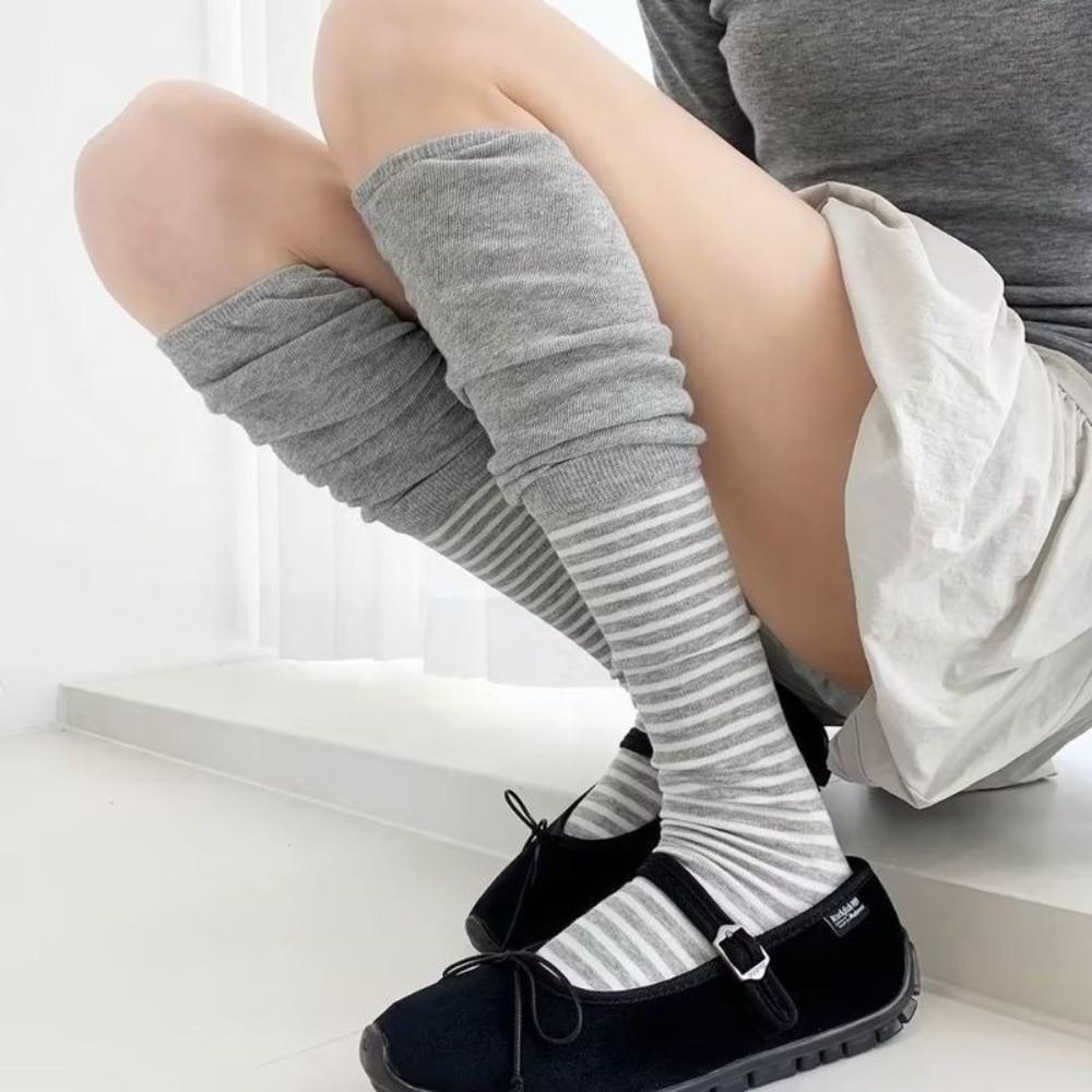 Soft Knit Over the Knee Socks Slouch Style Long Socks Aesthetic Knee High Socks For Women