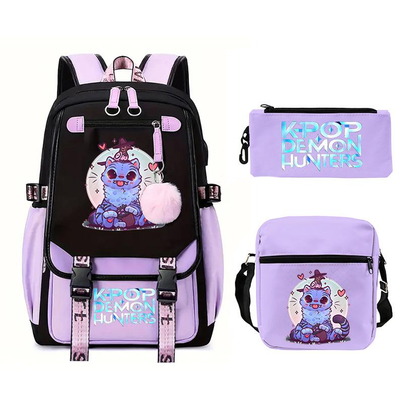 KPop Demon Hunters Cross-border Large Capacity Campus Trend Primary and Secondary School Student Leisure School Bag