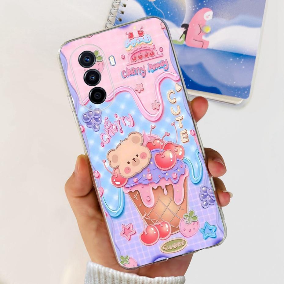 Schöne gemalte Hülle für Huawei Nova Y70 Plus Nova70 Weiche Silikon TPU Rückseite für Huawei Nova Y70 Y 70Plus MGA-LX9 Handyhülle
