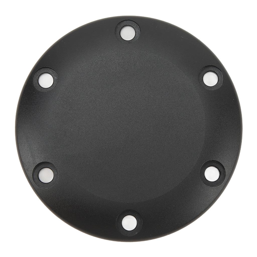 6 Holes Steering Wheel Horn Cover Aluminum Black Easy Installation Universal Fit for Most Cars