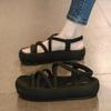 Fashion Women Summer Sandals Leisure Wedges Shoes Soft EVA Sole Light Weight Elastic Back Strap Girls Student Platform Sandalias