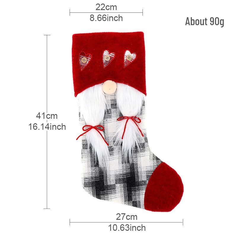 Children's Christmas Stocking Gift Bag and Tree Ornament Decoration