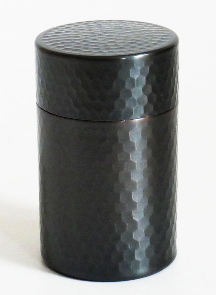 Tsubame-Sanjo Copper Tea Caddy [Seamless Pure Copper 110g Capacity] Made In Niigata by Artisans with Inner Lid, Made In Japan, Kitsako, for Green