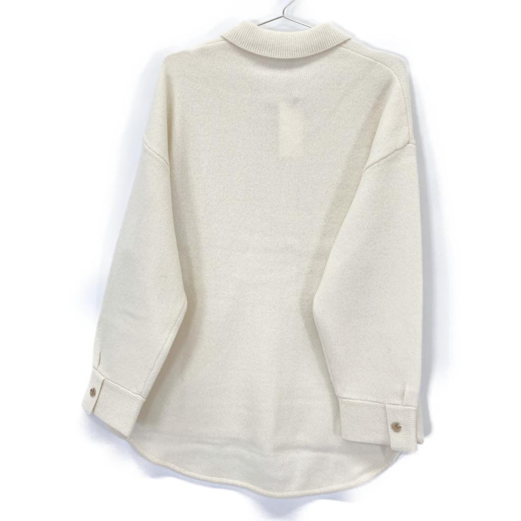 Munich Ivory Non-Mule Plain Jersey Knit Shirt Tops OS IvoryUsed
