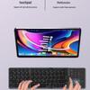 Foldable Bluetooth Keyboard with Numeric Touchpad - Rechargeable, Mini, Universal for Tablets, Phones, & Computers