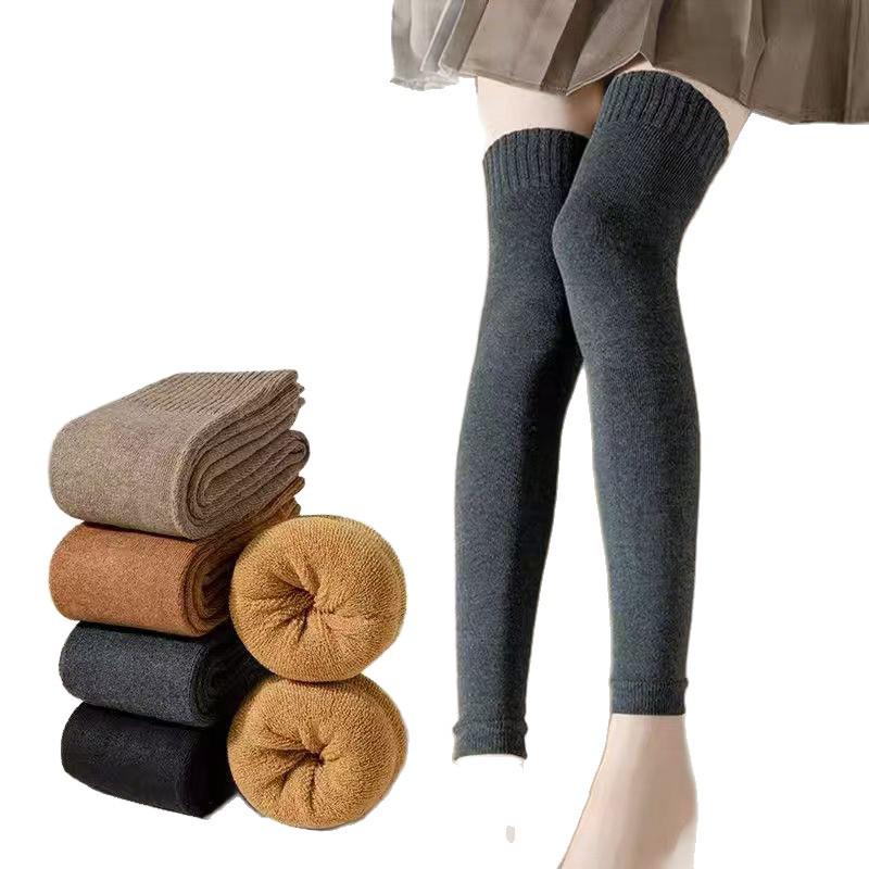 Verdickte Winter Kniehohe Stulpen und Überknie Frotteesocken