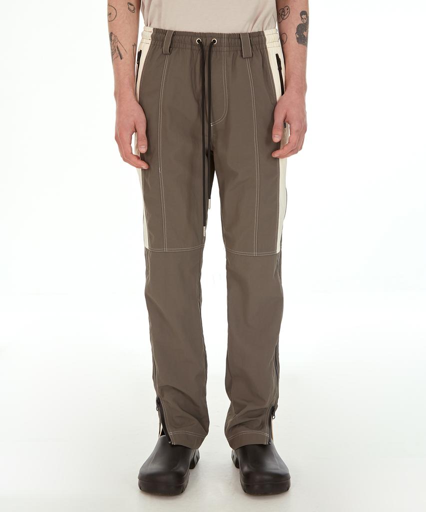 KIMYUNG Side Zip-Up Nylon Pants Khaki Gray