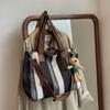 Large Capacity Canvas Shoulder Bag Casual Women's Bags Fashion Stripe Tote Bag  Shopping Bag
