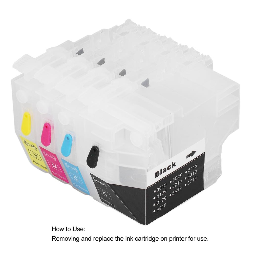 Ink Cartridge Red Blue Yellow Black 4 Colors Printing Accessory Set Kit for Printer LC3111