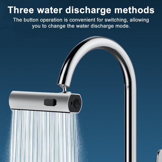 Nástavec prodlužovače baterie Otočný o 360 stupňů Vodopádová baterie Bez stříkání Všestranný otočný adaptér trysky