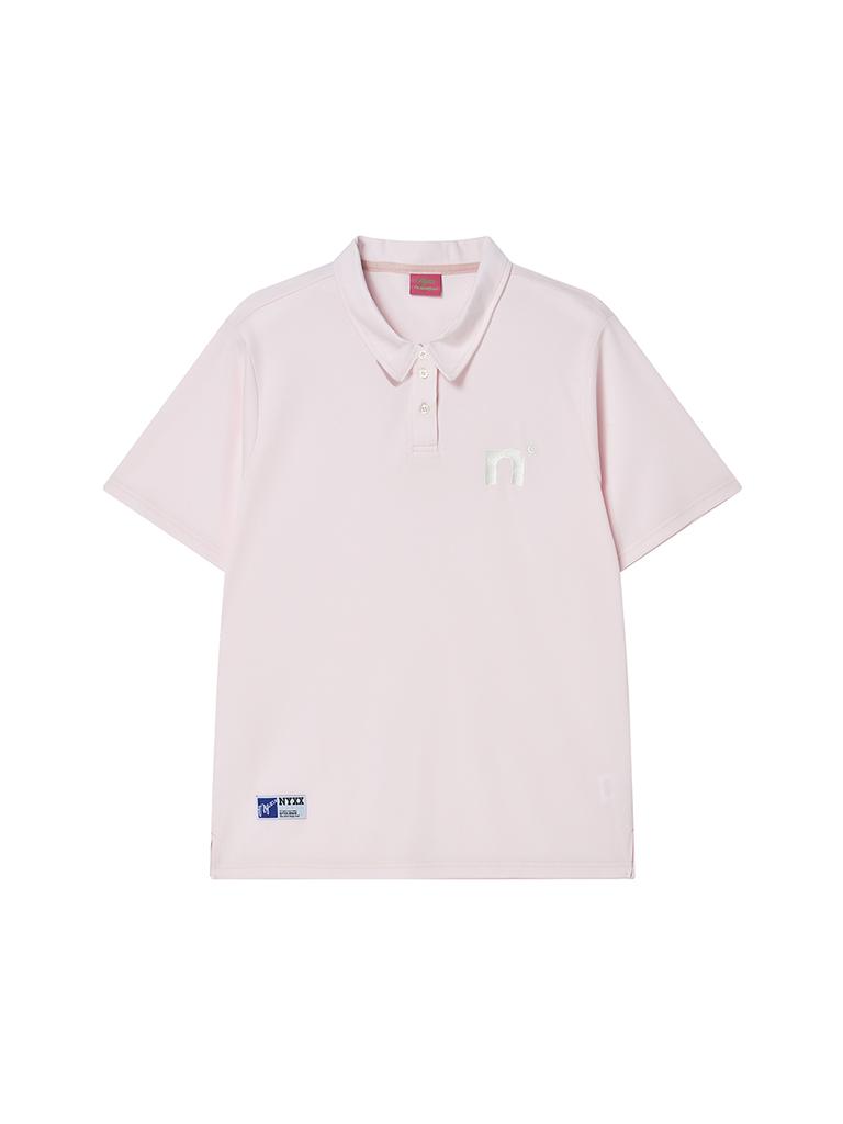 NYXX Oversized Wing Polo Shirt Light Pink