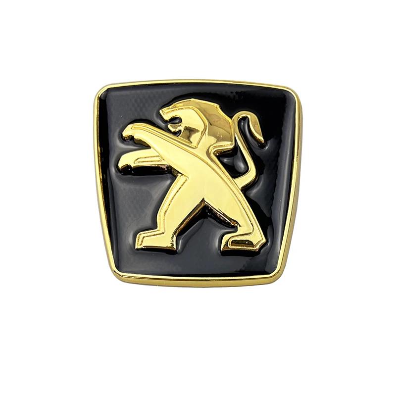 Alloy Lion Car Front Grille Emblem Rear Trunk Badge Stickers for Peugeot 306 307 3008 407 508 2008 4008 GGK 5008 107 108 206 208 301