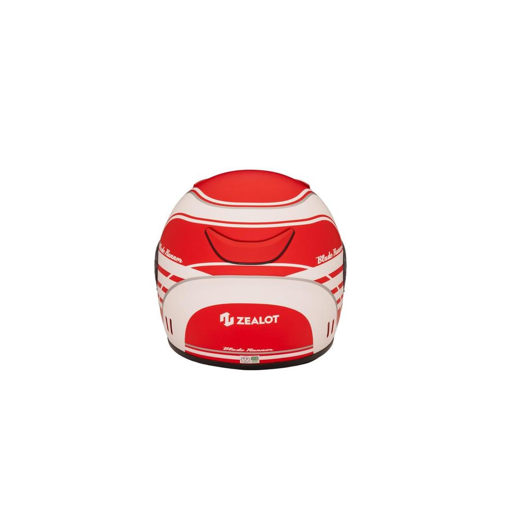 ZEALOT Blade Runner Full Face Graphic Matte Size Helmet, Euro, Red, XXL, 63-64cm, BRJ0018/XXL