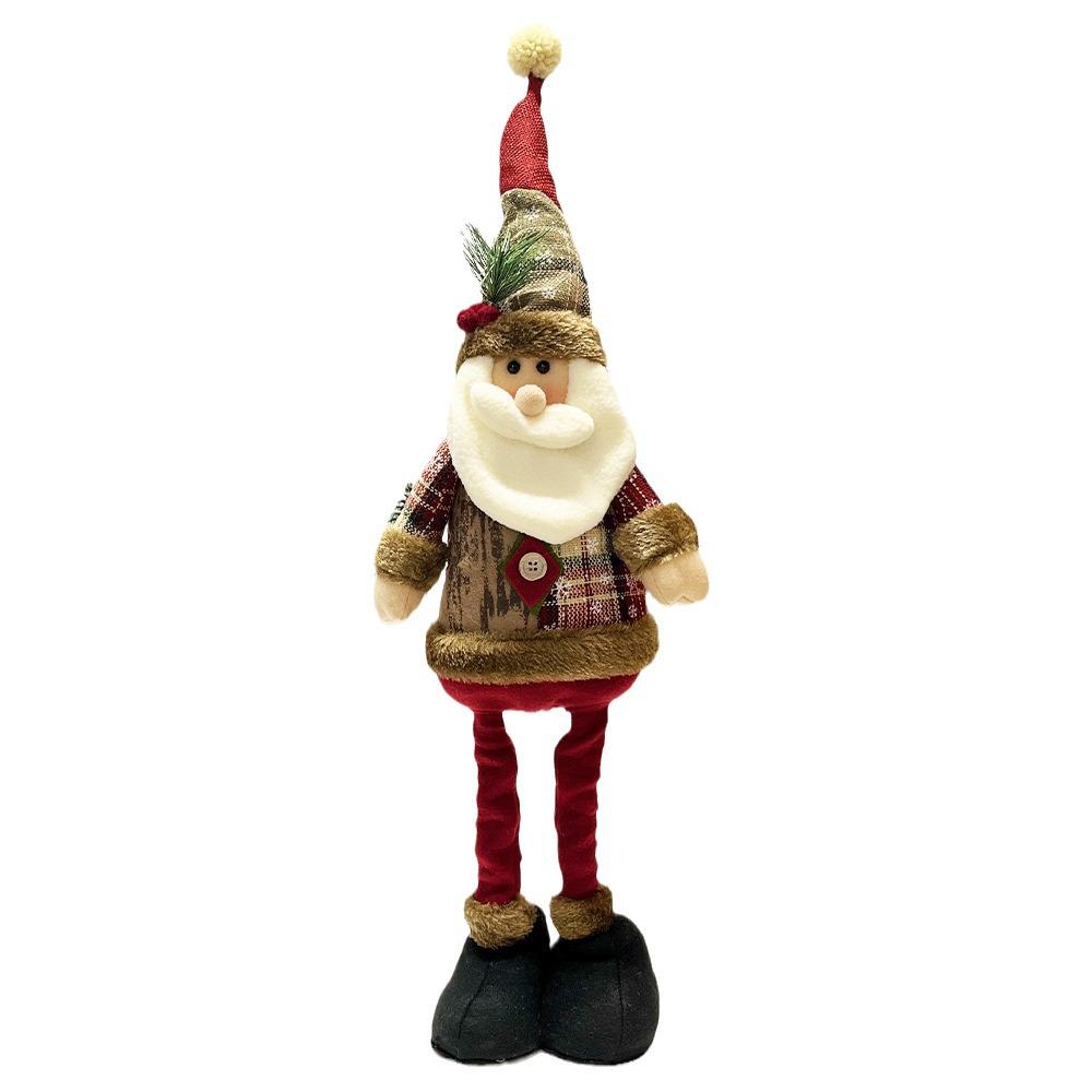 Retro Schneeflocken-Plaid Teleskopische Puppe Weihnachtsdekoration
