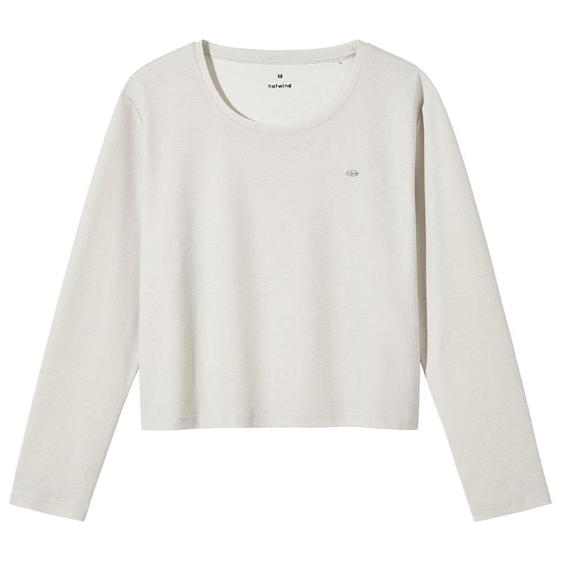 Hotwind Women's Shiny Long Sleeve T-Shirt F09W26701