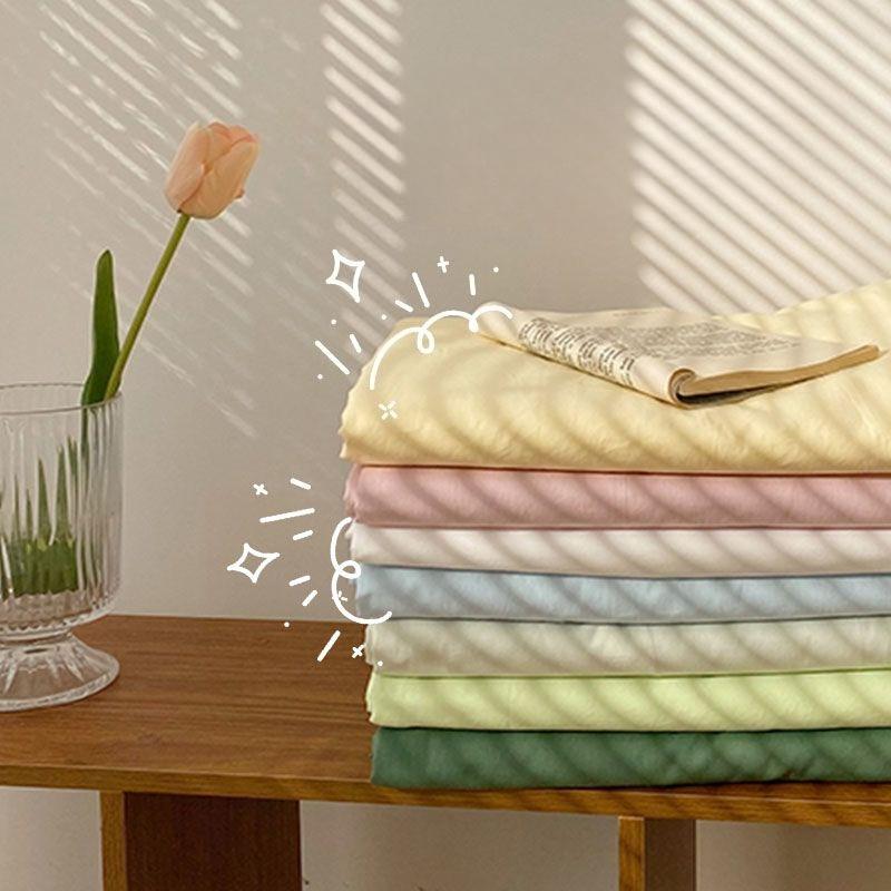 New Cream Style Bed Sheet, Soft Skin-friendly Minimalist Fresh Bedding for Single & Double Dormitory