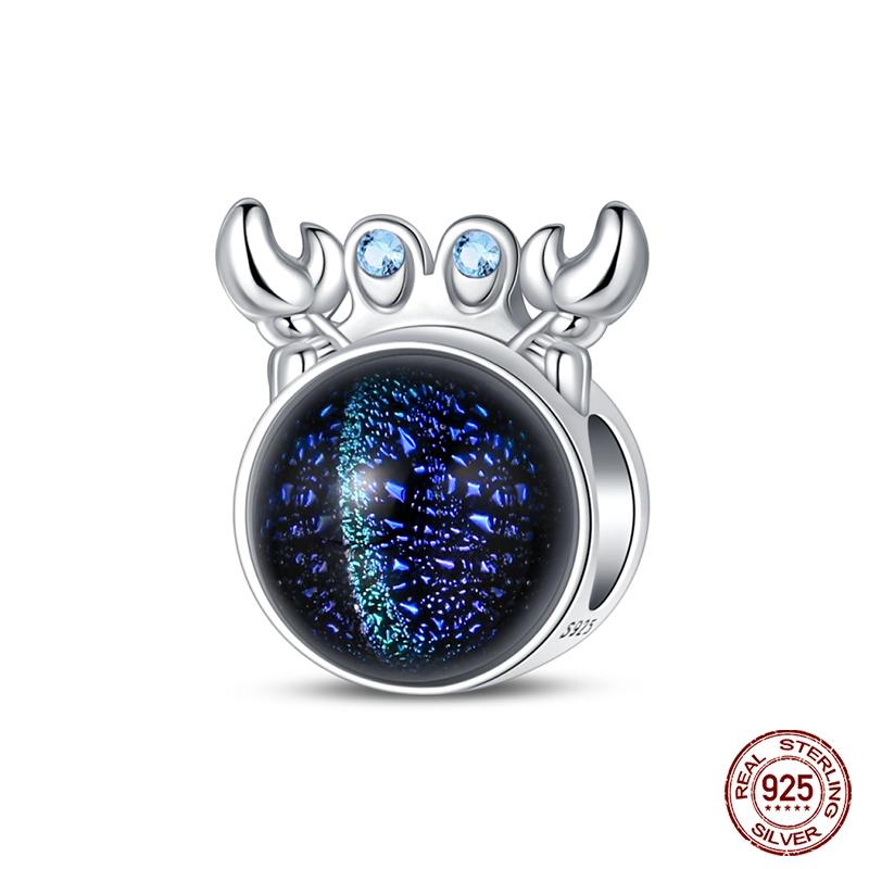 Original 925 Prata Esterlina Cor Mágica Camaleão Luminoso Série Charme Contas Adequado Ajuste Pulseira DIY Jóias Presentes