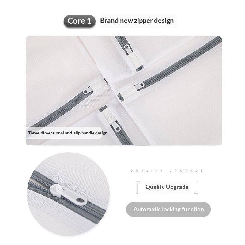 6Pcs Printed Reusable Laundry Bags Fine Mesh Clothing Care Wash Bags Breathable Bra Protection Net for Household Laundry one size