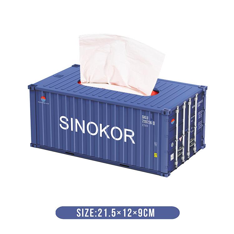 Container Model Simulation of Sea Freight Tissue Storage Box, New Plastic Storage Box, Desktop Tissue Storage Rack
