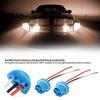 Pair 9007 Female Socket Harness Headlight Fog Light Universal for 9004 HB1 HB5 Bulbs 12V‑24V