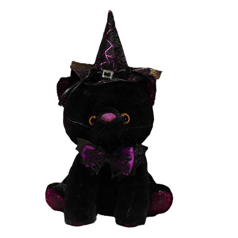 Halloween Ghost Black Cat Party Decoration Plush Toy Kids Stuffed Animal Prop Cat Doll